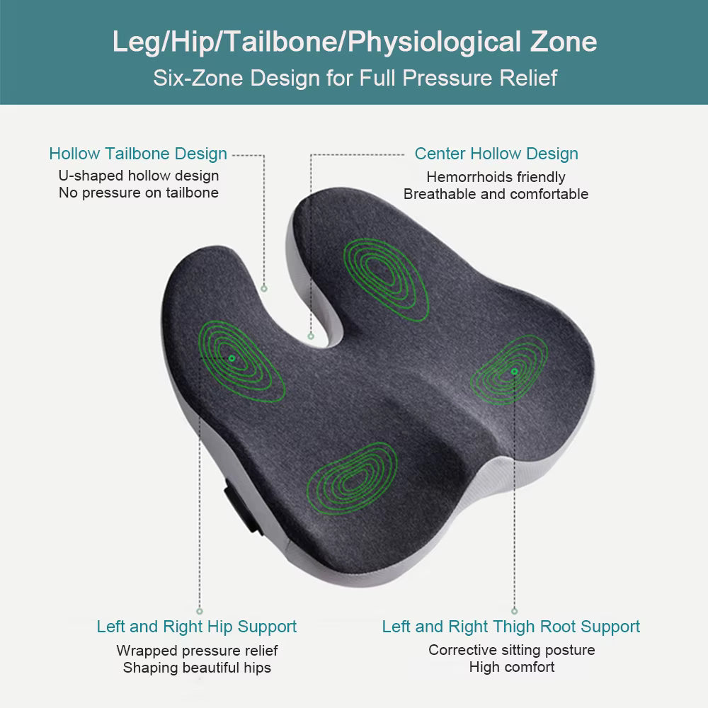 Electric Vibration Massage Cushion – Hip & Lower Back Relief