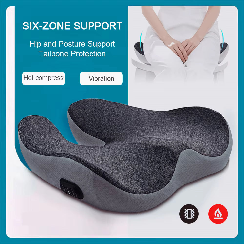 Electric Vibration Massage Cushion – Hip & Lower Back Relief