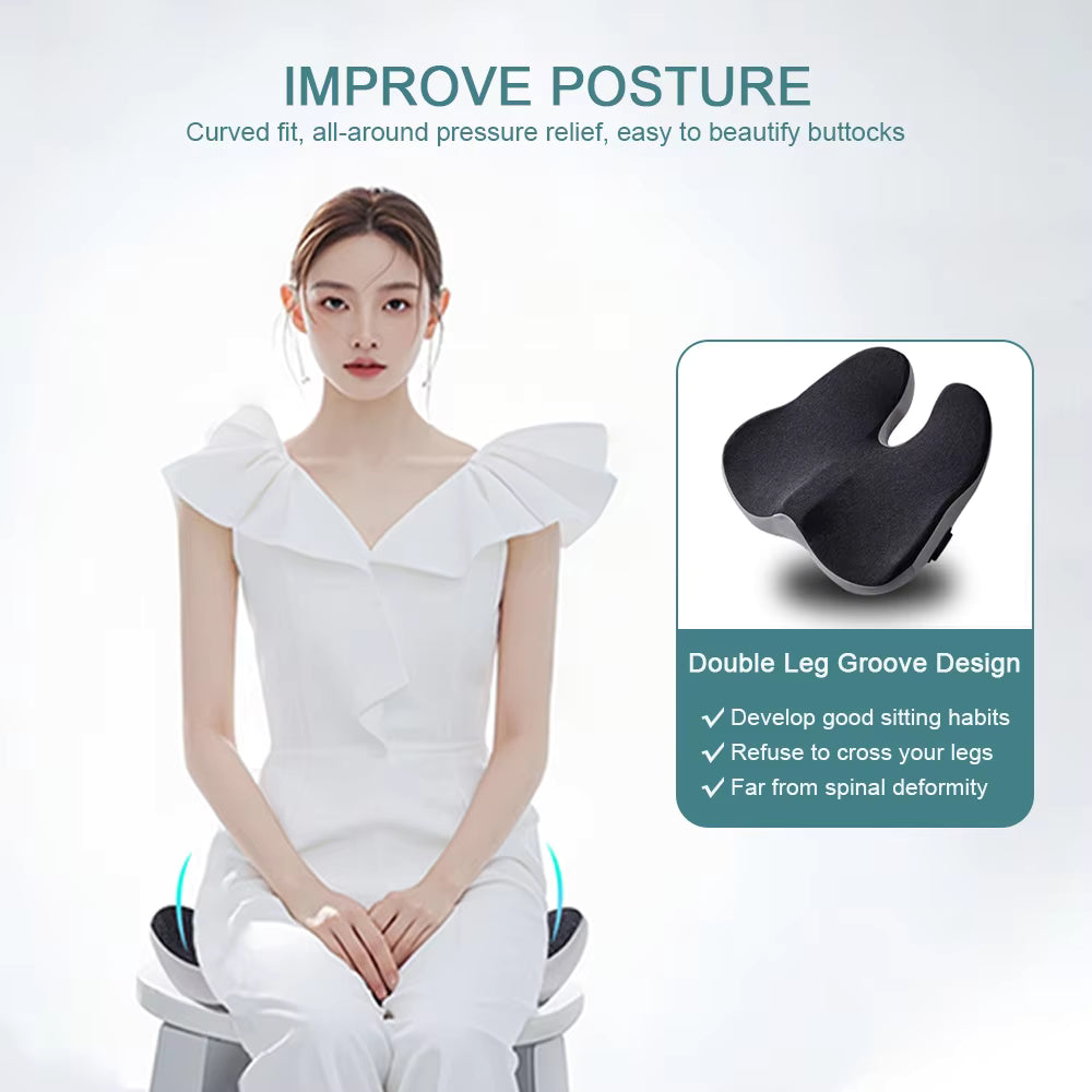 Electric Vibration Massage Cushion – Hip & Lower Back Relief
