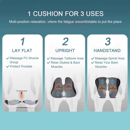 Electric Vibration Massage Cushion – Hip & Lower Back Relief